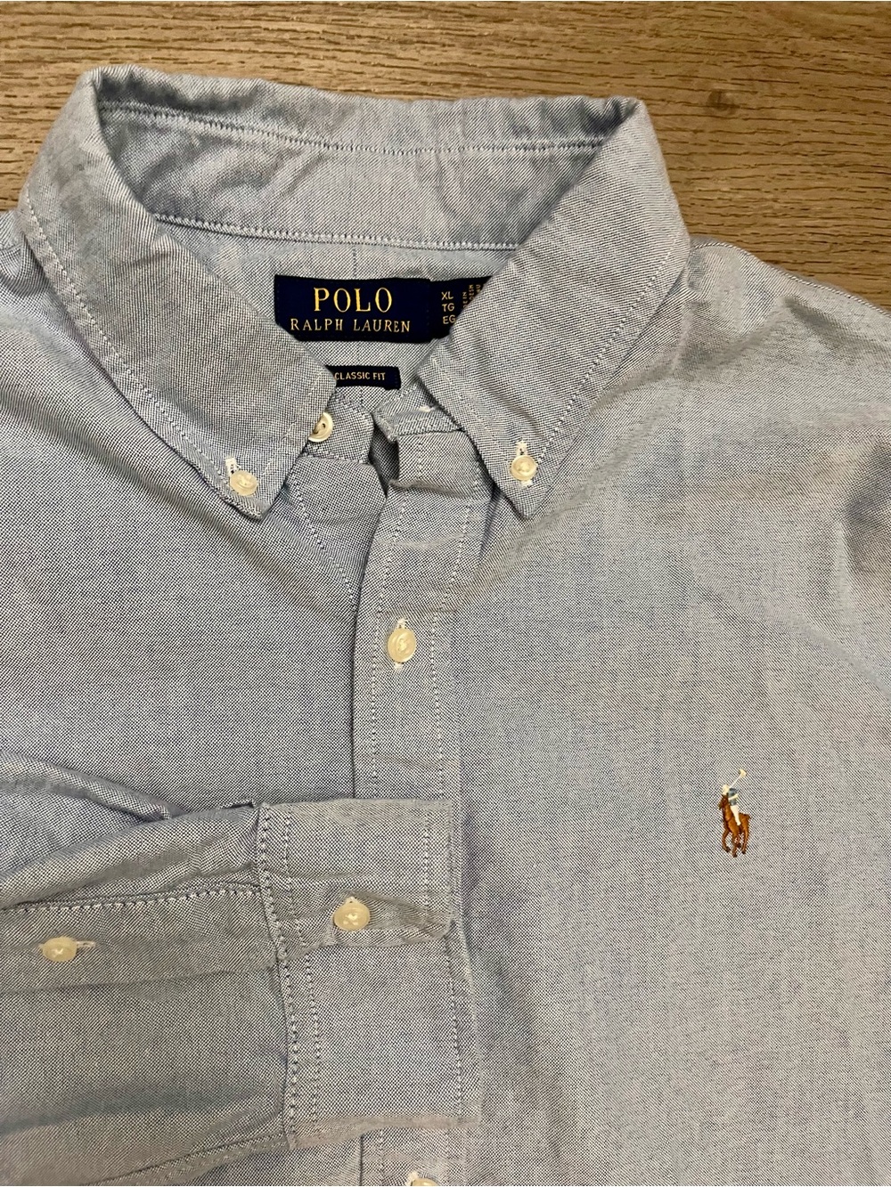 Polo by Ralph Lauren Men’s Light Blue Oxford Button-Down Shirt Pony